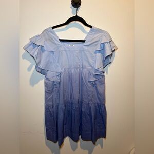 Cake for Dinner Light Blue Ruffled Mini Dress